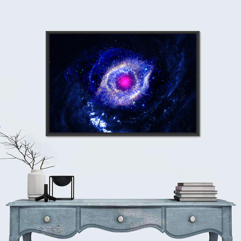Deep Space Star Field Wall Art in a room, landscape