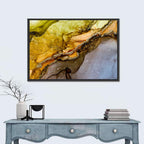 Glittering Vein Alcohol Ink Abstract Wall Art
