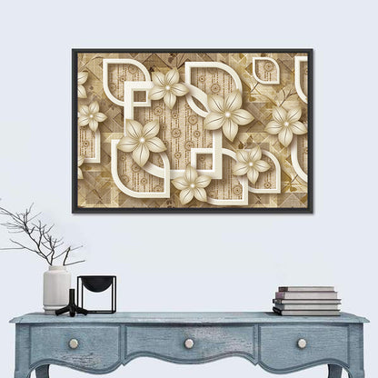 3d Floral Relief Design Wall Art