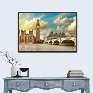 Westminster Bridge & Houses Of Parliament Wall Art