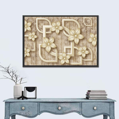 Layered 3d Floral Mural Wall Art