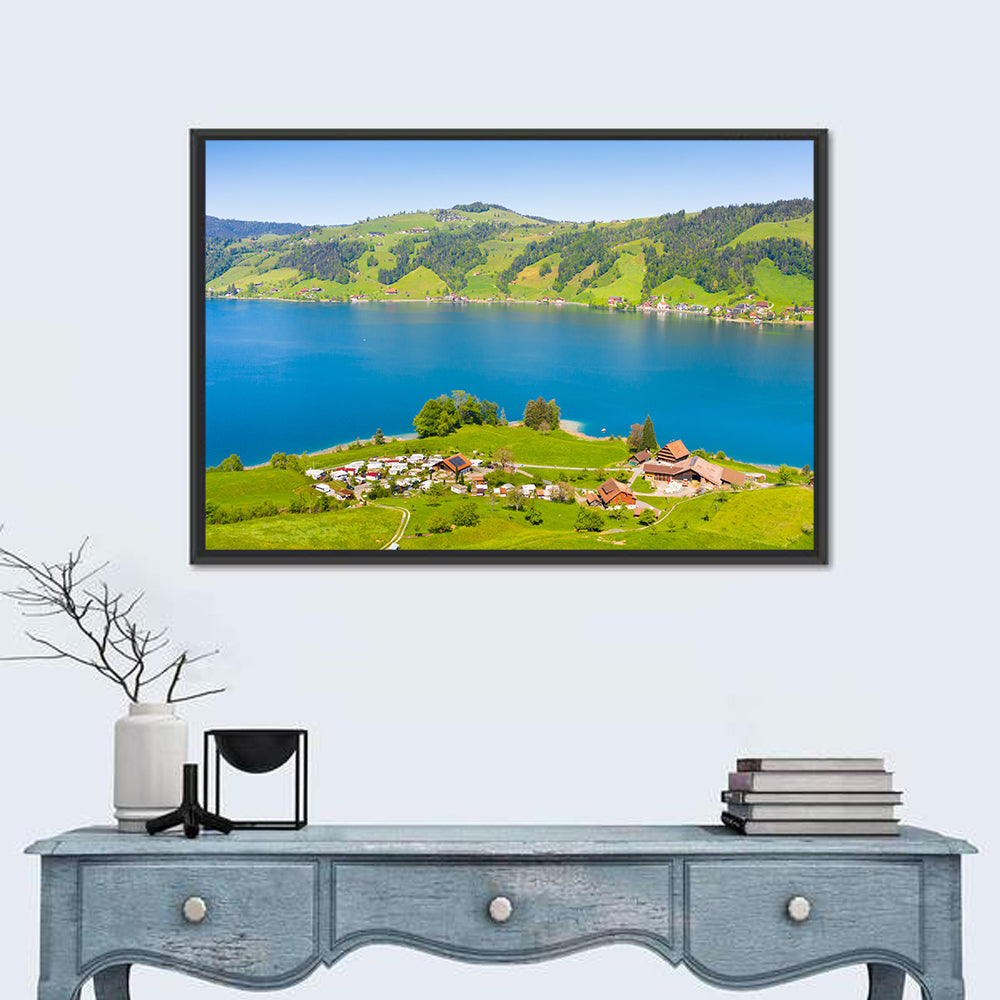 Aegerisee Lake, Lungern Wall Art in a room, landscape