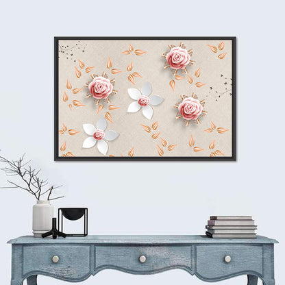 Decorative Flowers Illustration Wall Art