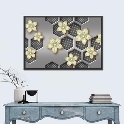 Honeycomb 3d Flower Mural Wall Art