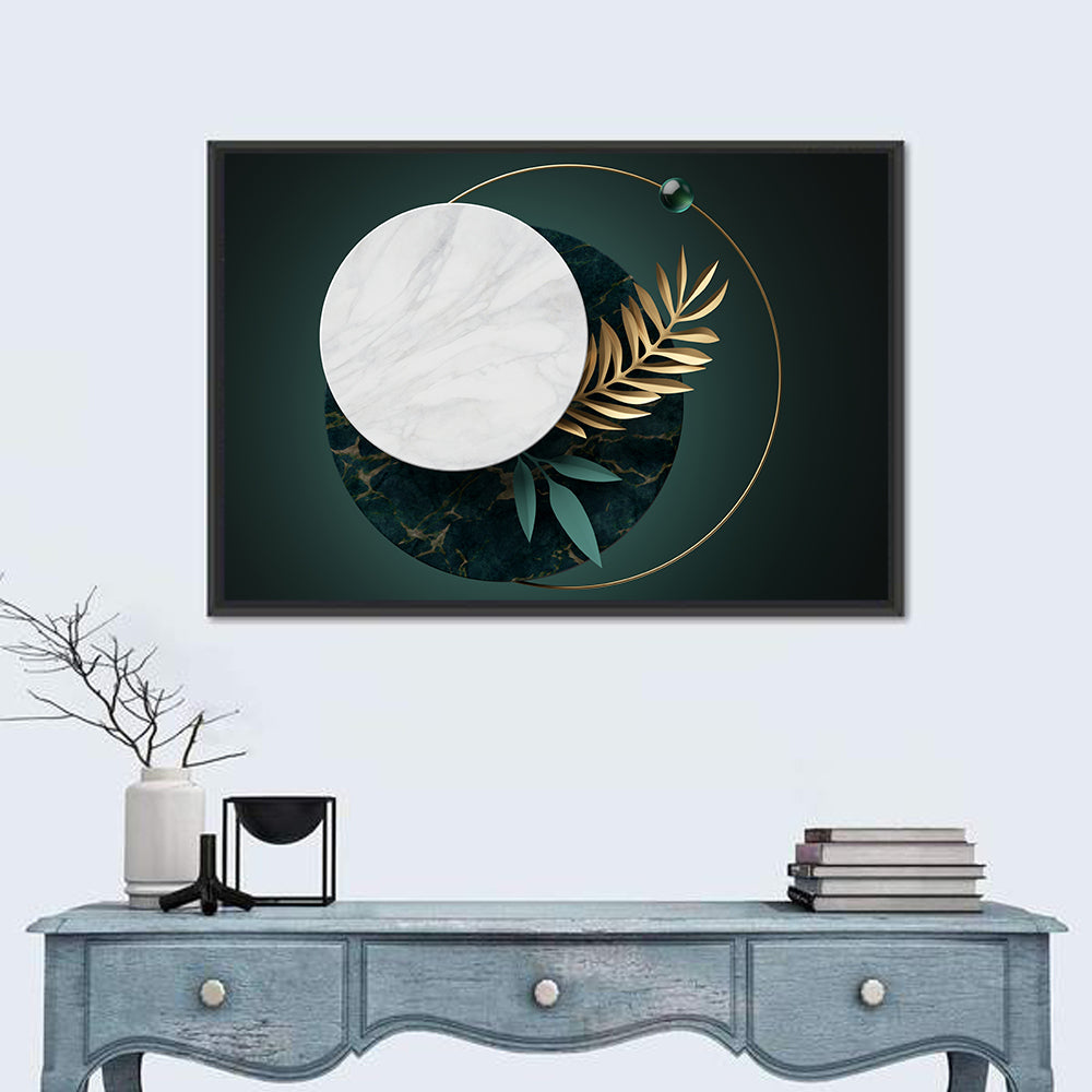 3d Palm Leaf Textured Composition Wall Art