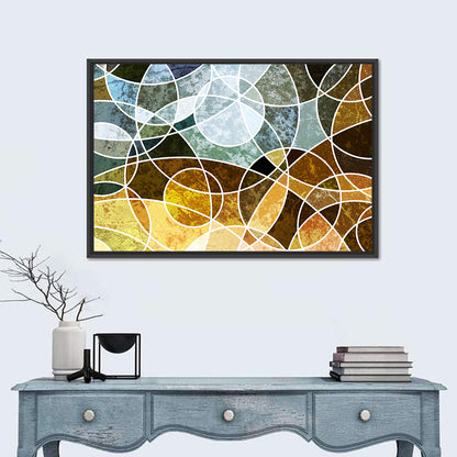 Weathered Geometric Mosaic Wall Art