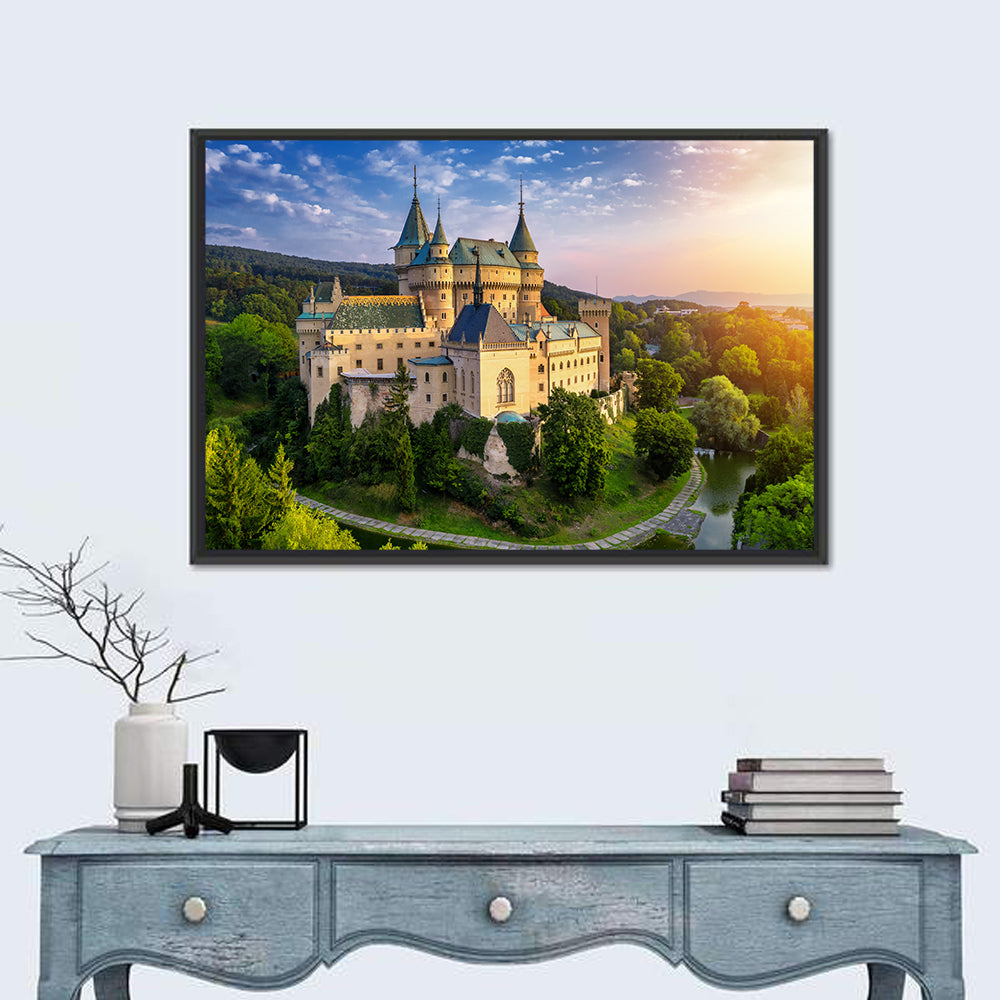 Bojnice Castle at Sunset Wall Art