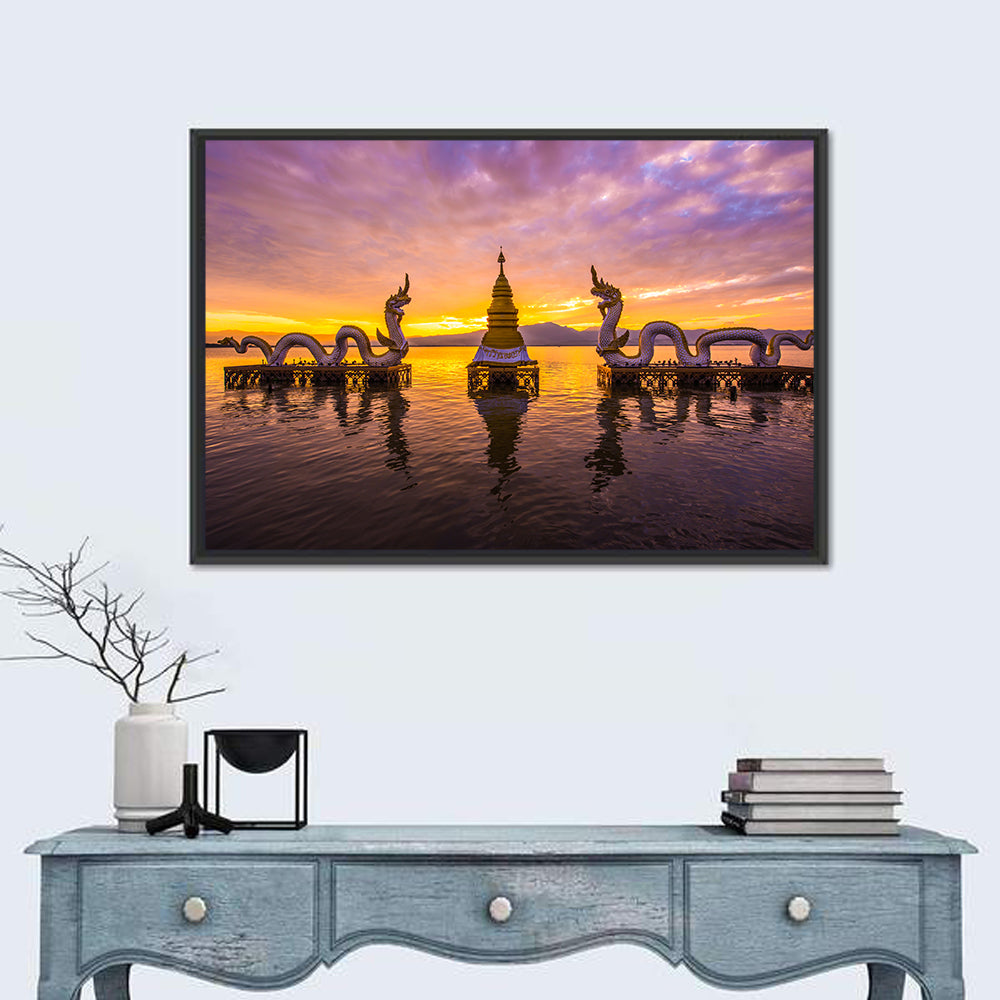 White Naga at Kwan Phayao Wall Art