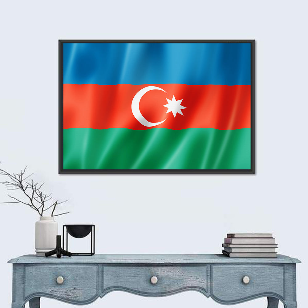 Azerbaijan Flag Wall Art