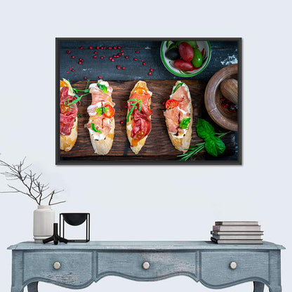 Bruschetta with Prosciutto and Olives Wall Art
