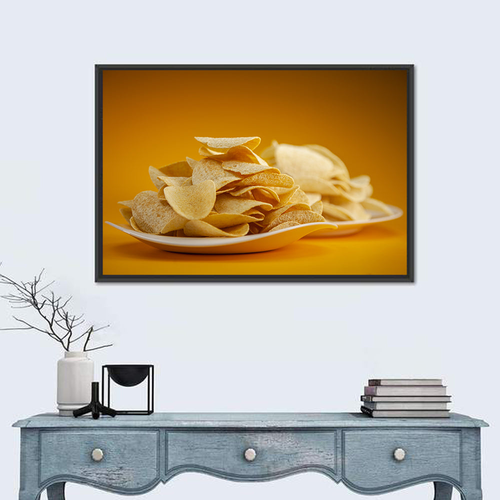 Two Plates of Potato Chips Wall Art