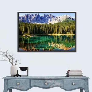 Karer Lake At Dolomites Italy Wall Art