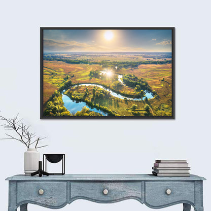 Meandering River at Summer Sunrise Wall Art