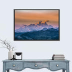 Mont Blanc Alpenglow Sunset Wall Art