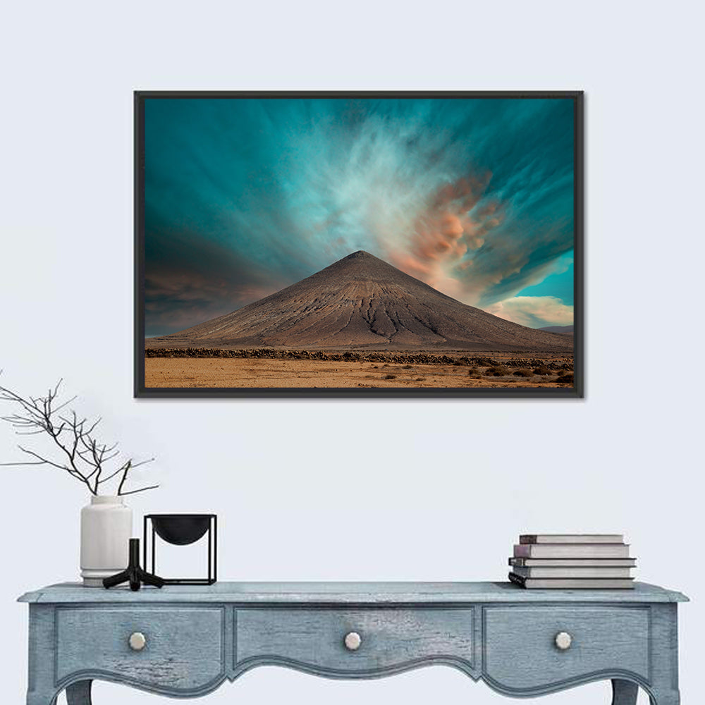 Volcanic Mountain On Island Of Fuerteventura Spain Wall Art