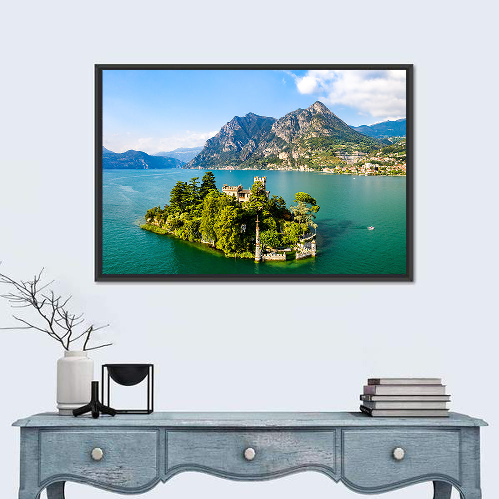 Castle On Loreto Island & Lake Iseo Italy Wall Art