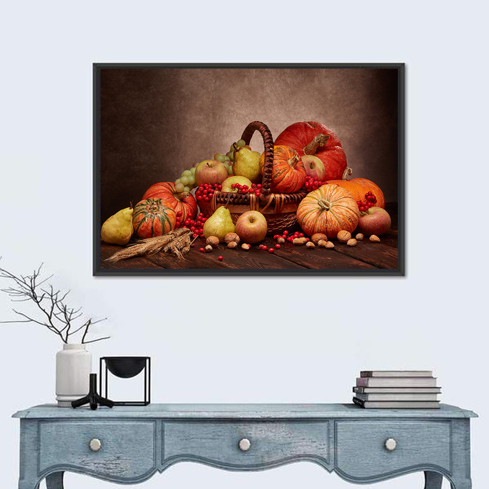 Autumn Harvest Still Life Wall Art