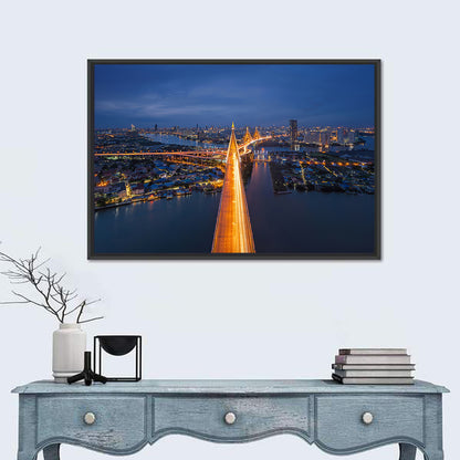 Bhumibol Bridge Over Chao Phraya Wall Art