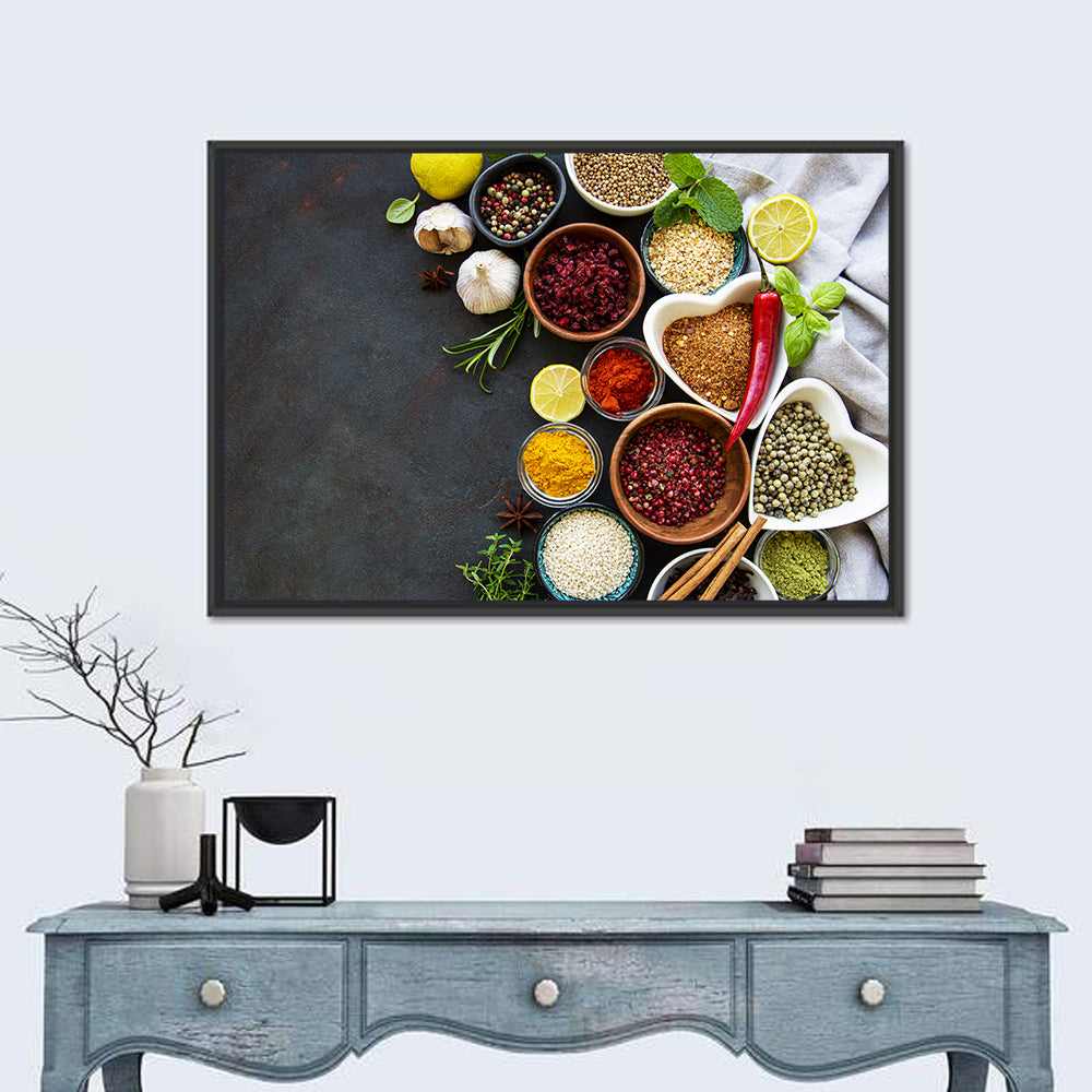 Heart-shaped Spice Bowls Still Life Wall Art