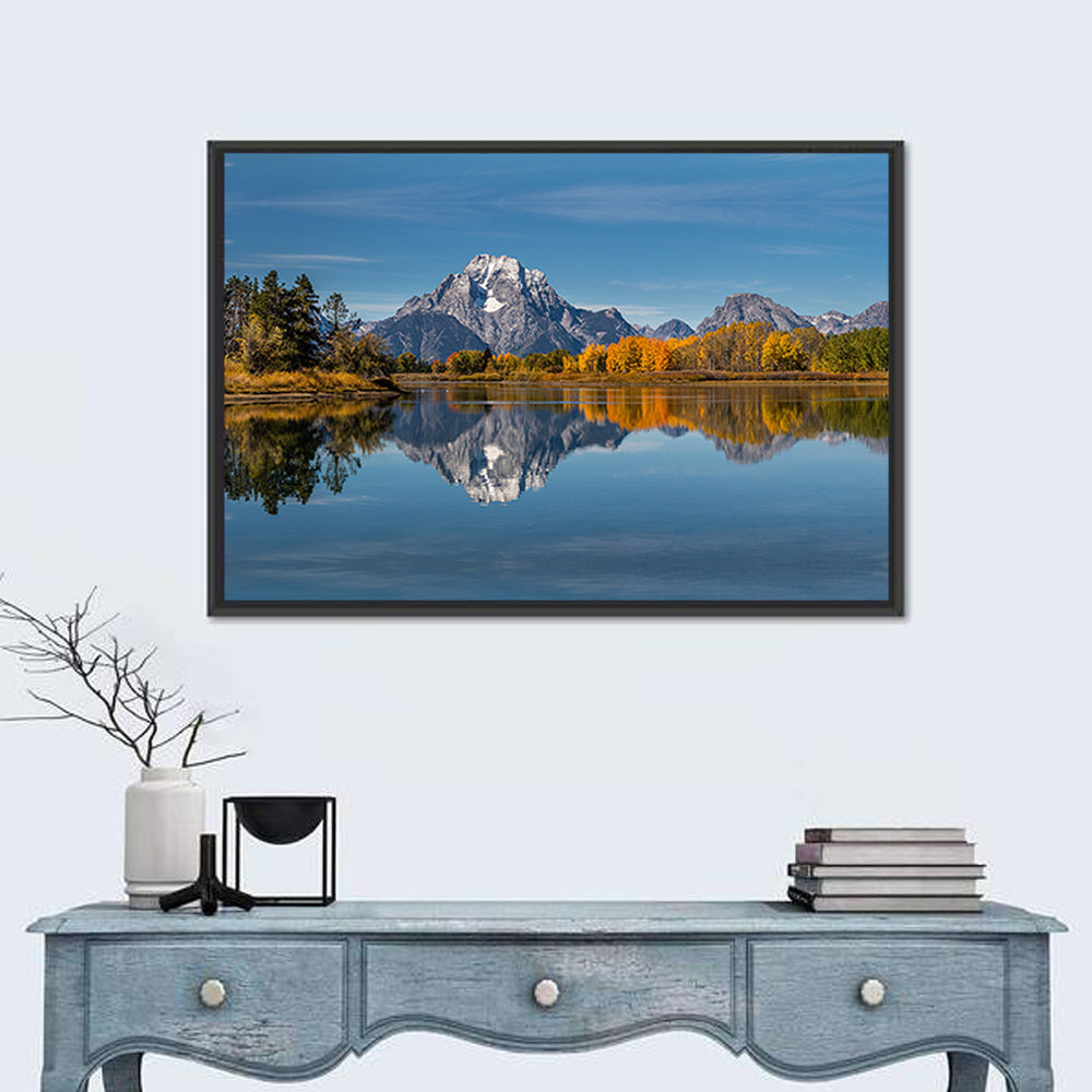 Mount Moran And Snake River Ox Bow Bend Wyoming Wall Art