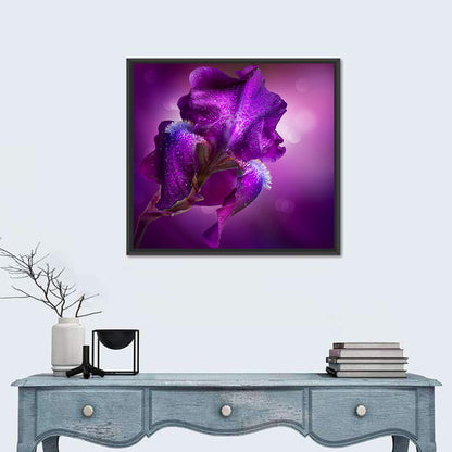 Purple Iris Macro Wall Art