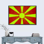 Macedonian Sunburst Graphic Wall Art