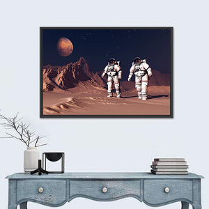 Two Astranavta On The Planet Wall Art