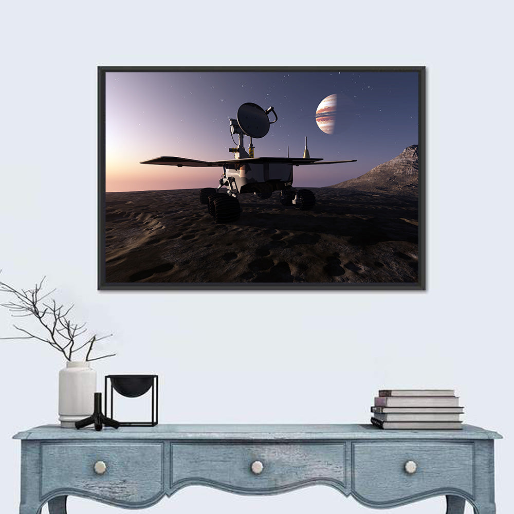 Rover Before a Ringed Giant Wall Art in a room, landscape