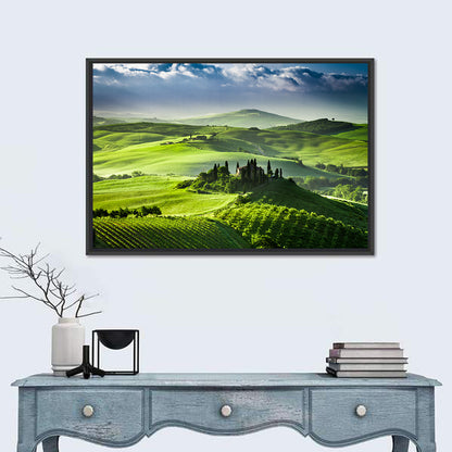 Sunrise In Valley Of San Quirico d Orcia Wall Art