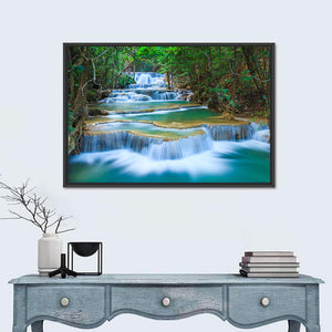 Deep Forest Waterfall In Kanchanaburi Wall Art