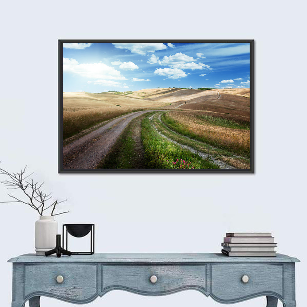 Dirt Road Through Tuscany Wall Art