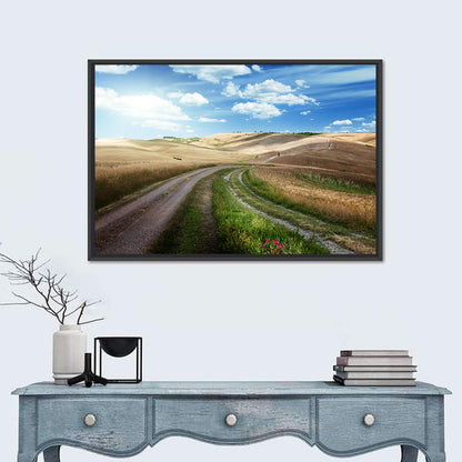 Dirt Road Through Tuscany Wall Art