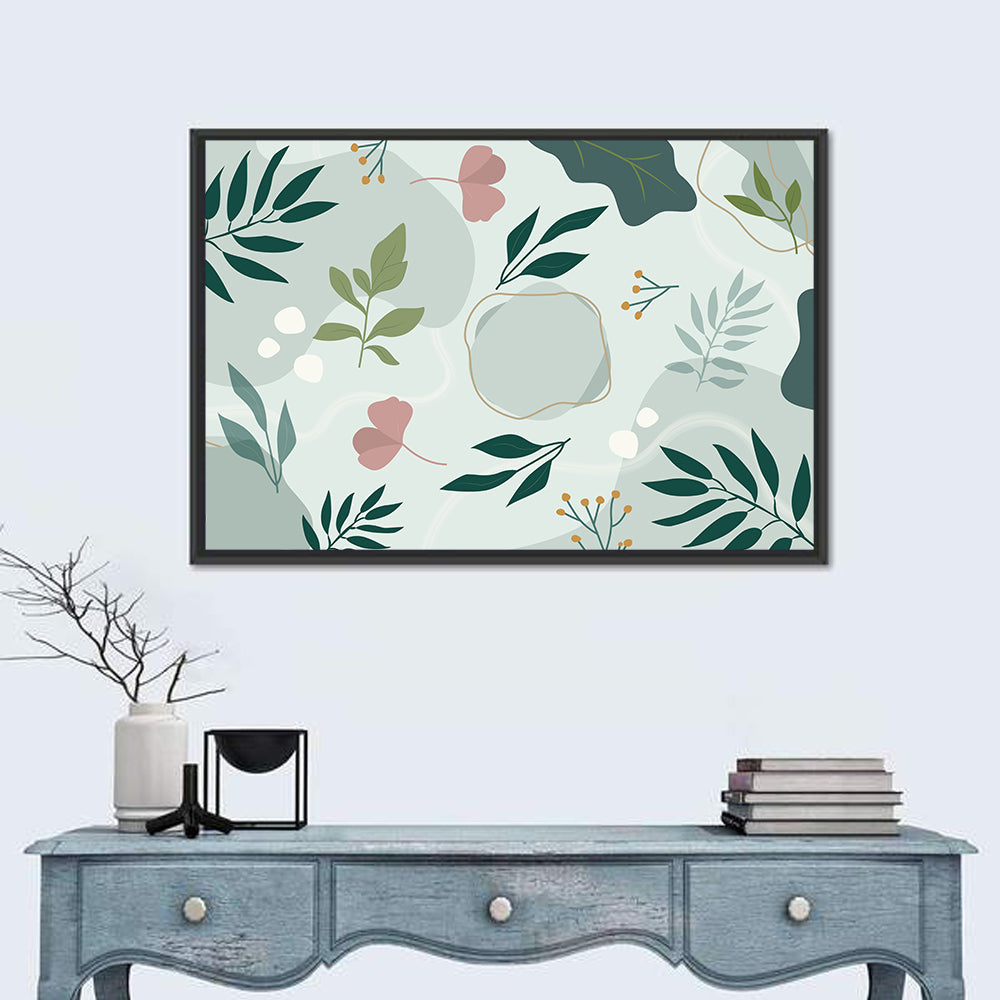 Layered Botanical Abstraction Wall Art