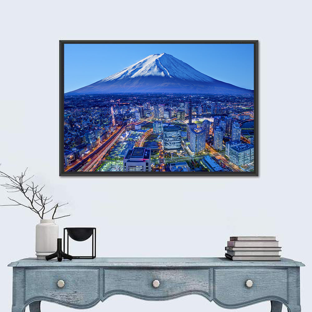 Mount Fuji Above Fujinomiya Skyline Wall Art