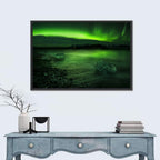 Aurora Polaris Over Icebound Shore Wall Art