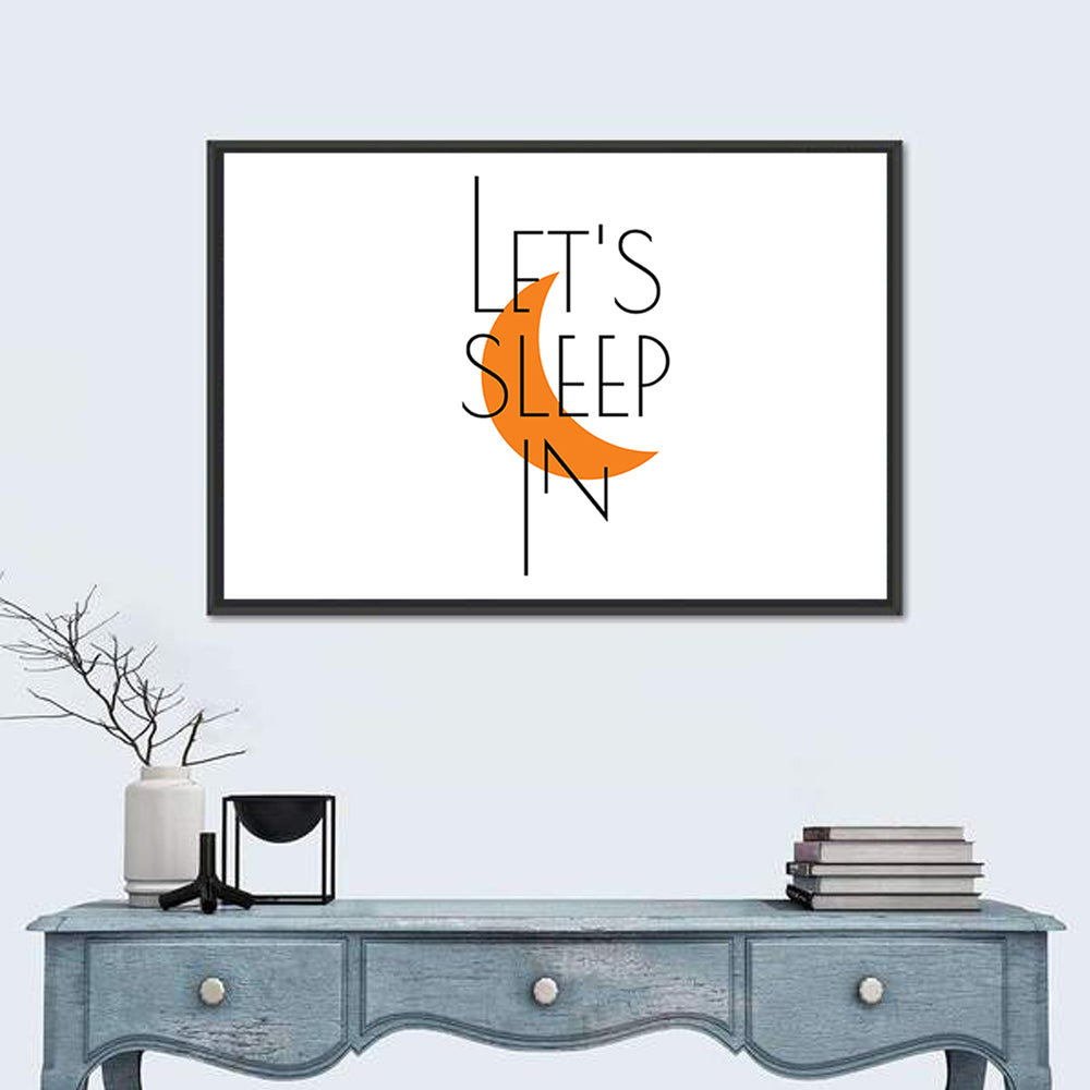 Let’s Step in Crescent Moon Quote Wall Art in a room, landscape