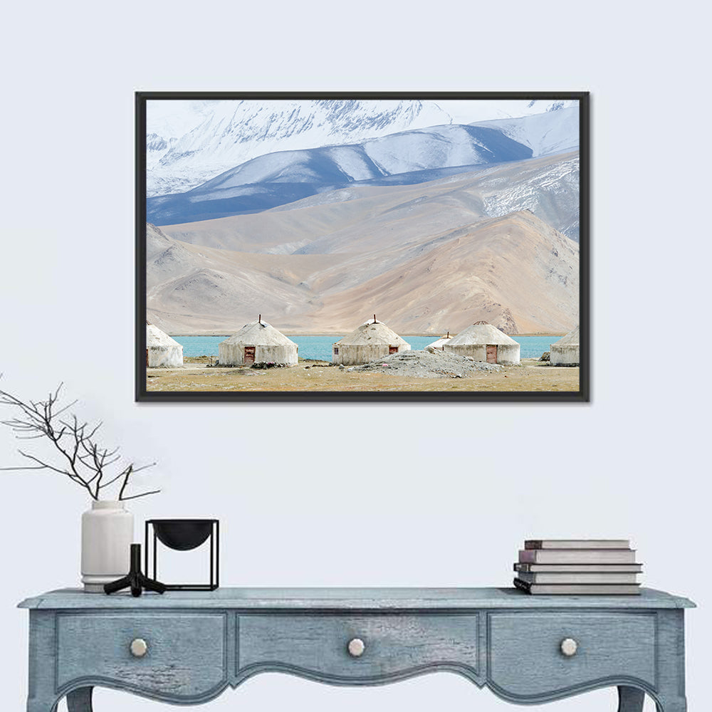 Karakul Lake Yurts with Snow Peaks Wall Art