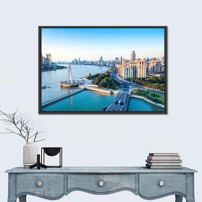 Huangpu River Shanghai Skyline Wall Art