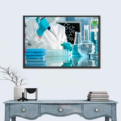Scientist Using a Pipette Wall Art