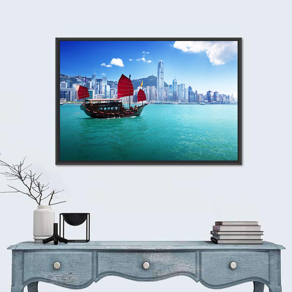 Victoria Harbour, Hong Kong Wall Art in a room, landscape