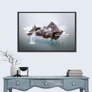 Artistic Mountain Island Wall Art