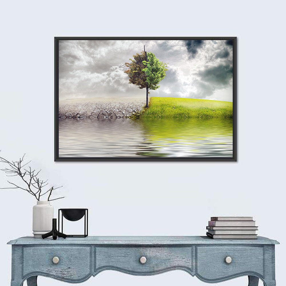Tree Between Life and Decay Wall Art