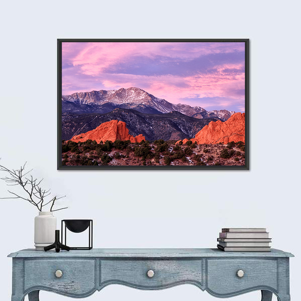 Pikes Peak at Purple Dusk Wall Art