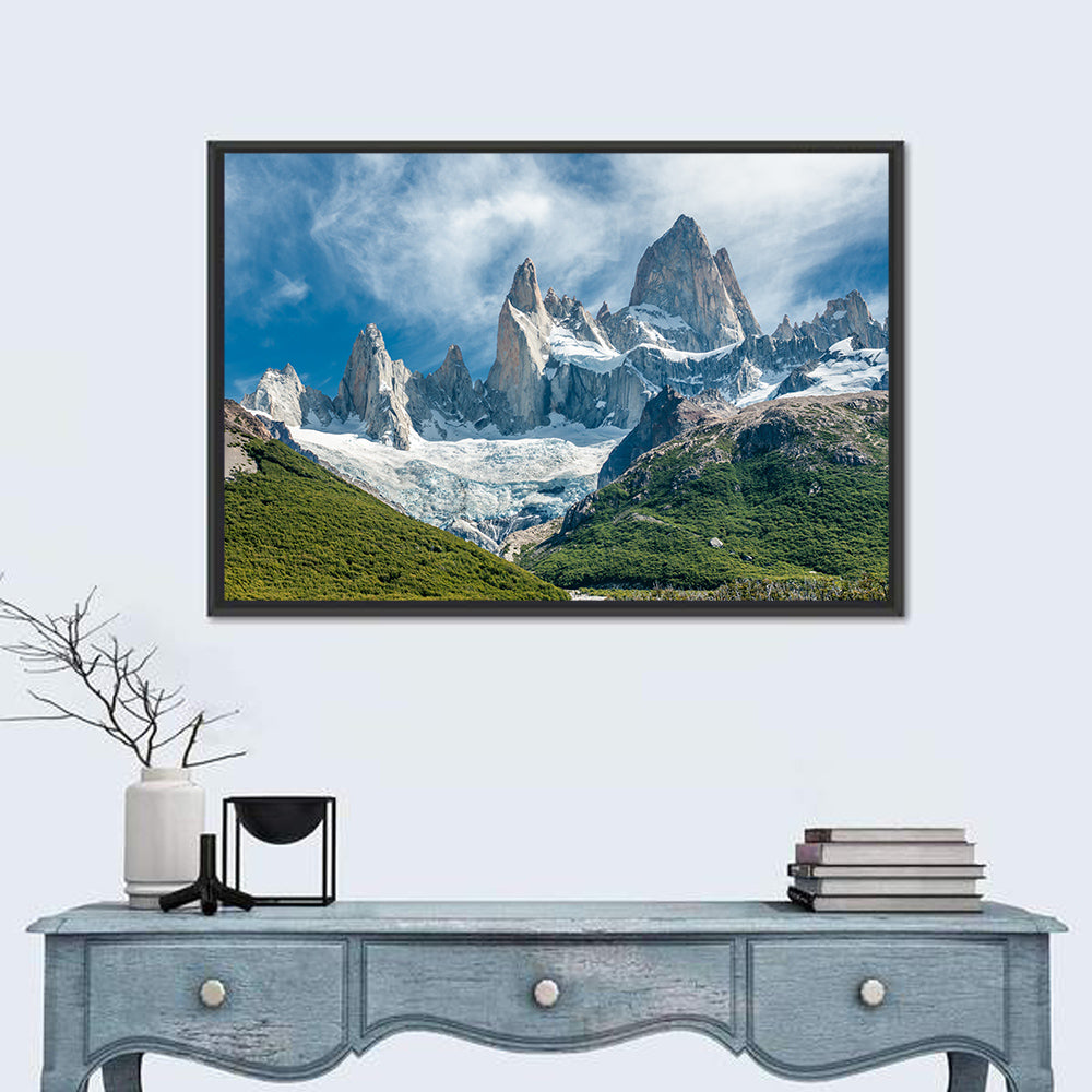 Mount Fitz Roy Wall Art in a room, landscape