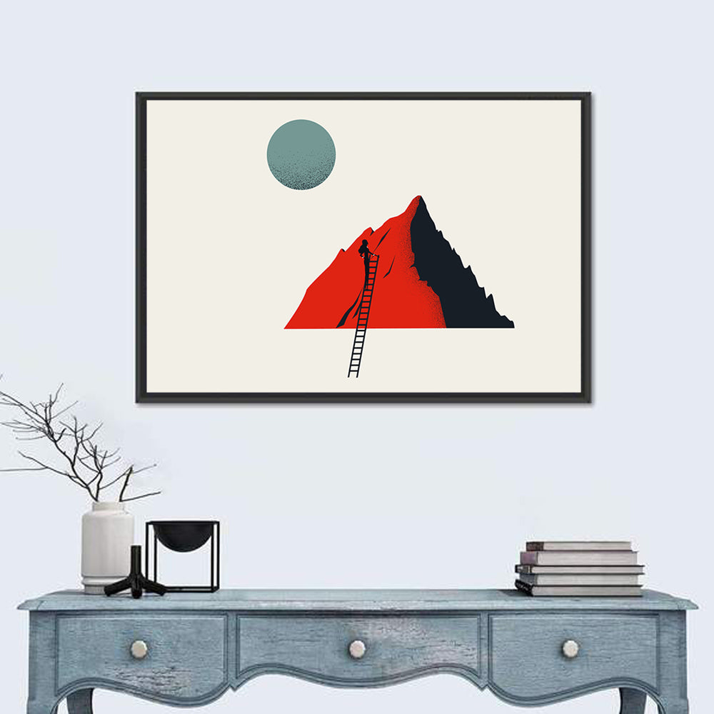 Ladder to the Moon Wall Art in a room, landscape