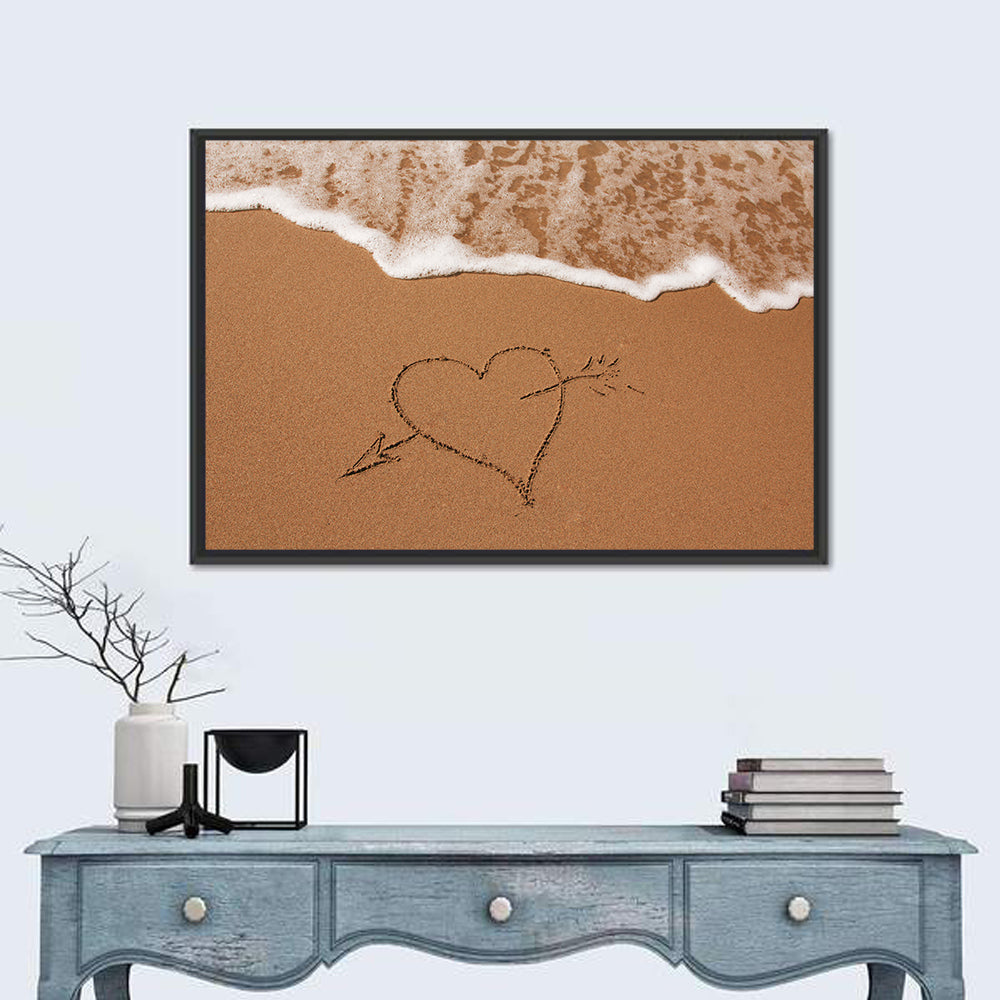 Heart On The Sand Wall Art