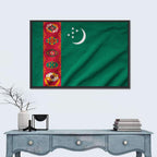 Turkmenistan National Flag Wall Art