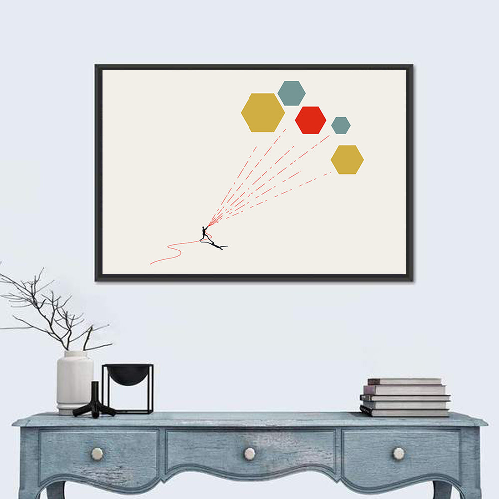 Big Data Analysis Concept Wall Art in a room, landscape