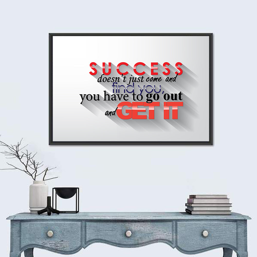 Bold Success Quote Typography Wall Art