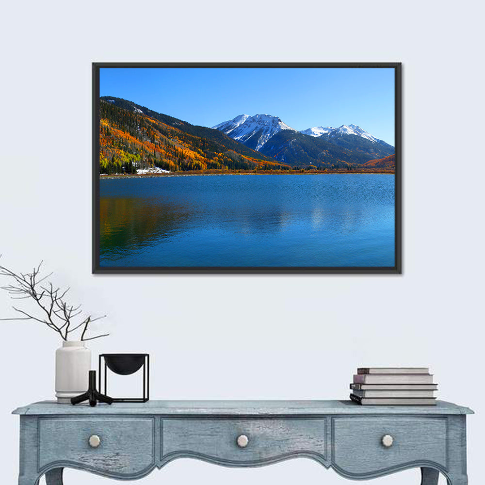 Crystal Lake Colorado Autumn Reflection Wall Art
